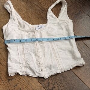 Princess Polly Cream Button-Up Blouse